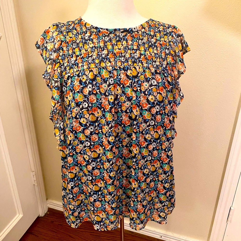 Loft floral sleeveless top.